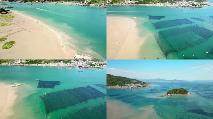 福建宁德三都澳景区海岛航拍4K
