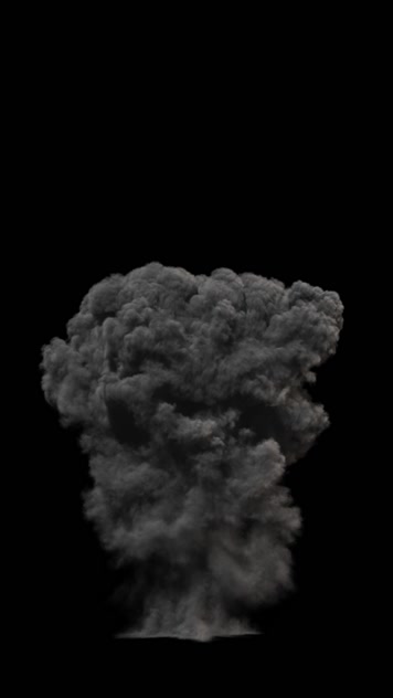 核爆炸核裂变爆炸烟雾火焰-3