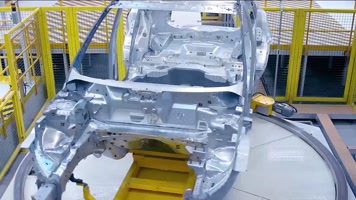 工业制造 机器人汽车生产流水线