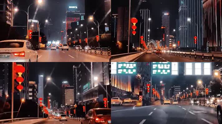 4k高清视频延时拍摄城市全程夜景
