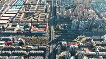 东北城市哈尔滨航拍城市风光航拍哈尔滨城市