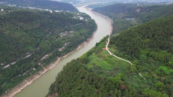 【合集】重庆北碚嘉陵江自然景观航拍