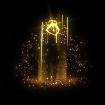 炫酷人物金色粒子变幻升级特效带音效