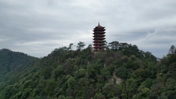 【合集】重庆北碚缙云山观景塔自然风光航拍