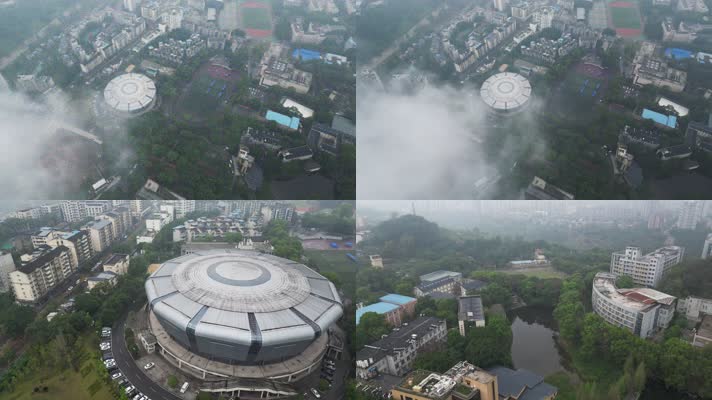 西大合集2重庆北碚西南大学校园风光高空航拍合集