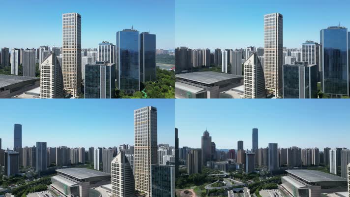 重庆南岸区建筑都市风光航拍