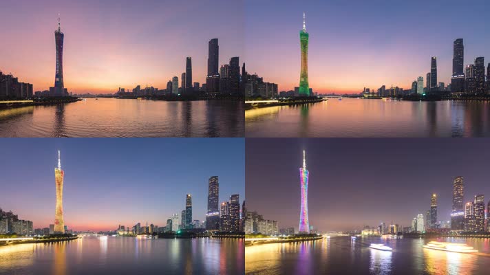 GZ_GZT_ZJXC_LDDQ_YJ_广州塔与珠江新城延时夜景广州塔与珠江新城延时夜景