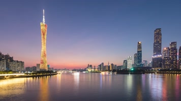 GZ_GZT_ZJXC_LDDQ_YJ_广州塔与珠江新城延时夜景广州塔与珠江新城延时夜景