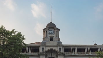 广州粤海关大楼局部延时风光