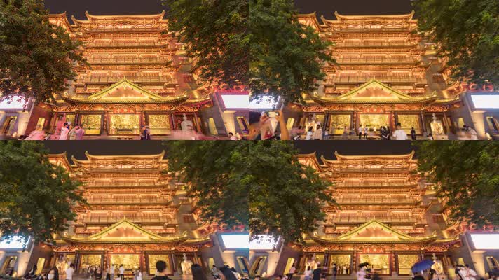 广州大佛寺延时夜景