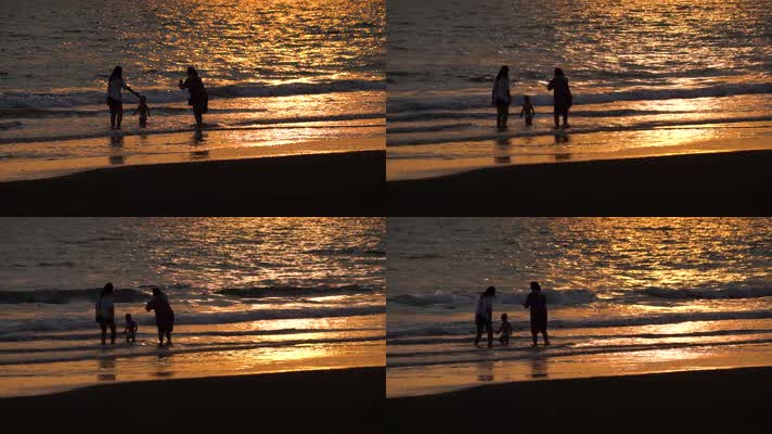 唯美大海沙滩大海人群