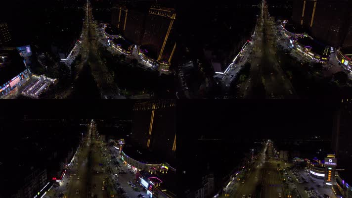 （HDR高清）福州街道夜景航拍（HDR高清）福州街道夜景航拍
