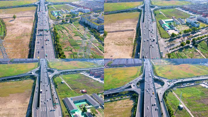 杭州立交桥东湖高架路汽车车流延时摄影