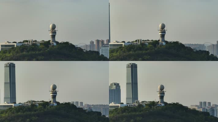4K环绕航拍南宁气象雷达