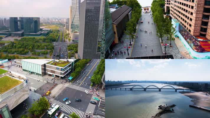 杭州城市风景延时摄影