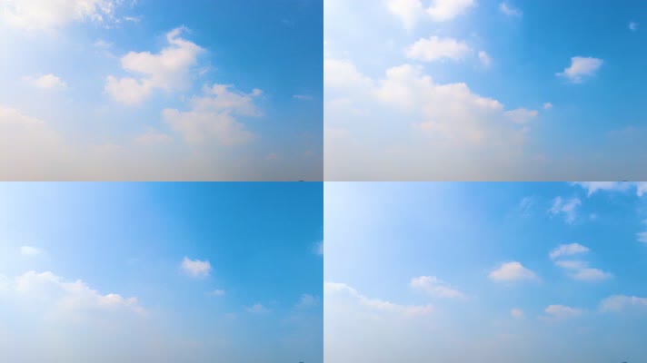 蓝天白云云朵飘飘延时风景视频素材44