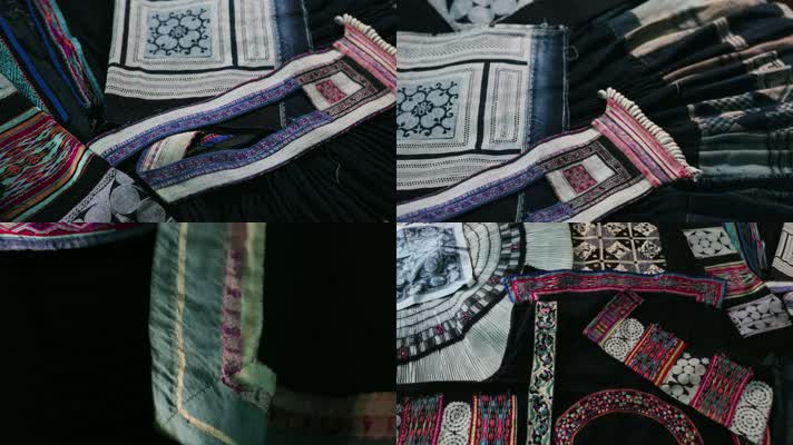 民族服饰布料展示