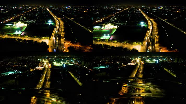 杭州下沙立交桥绕城高速夜景94