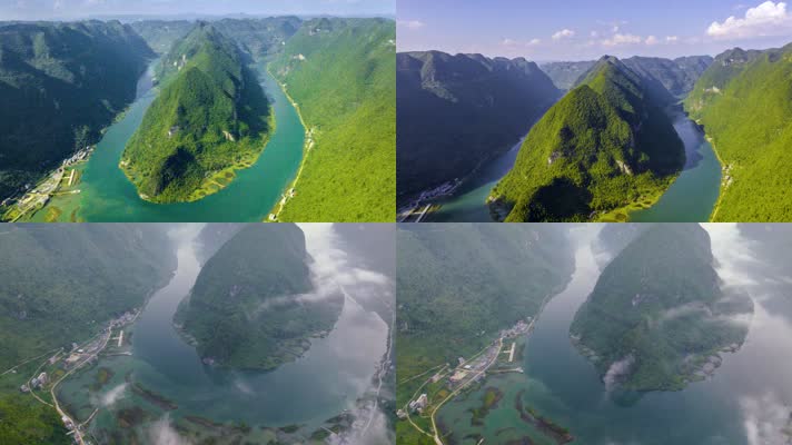 4K延时航拍河池红水河第一湾