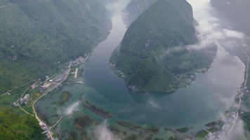 4K延时航拍河池红水河第一湾