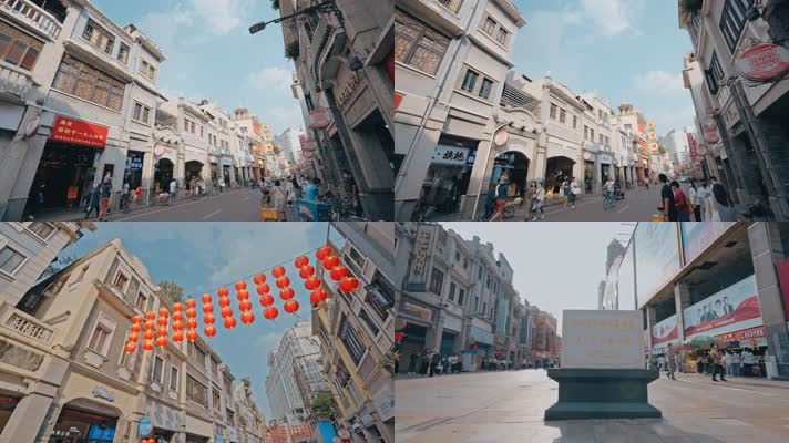上下九步行街老广州4K视频素材