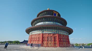 4K北京地标恢弘大气祈年殿天坛延时慢镜头