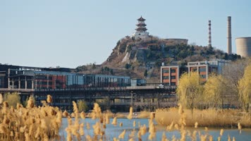 4K首钢园区冬奥大跳台延时实拍