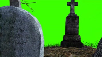 绿幕视频素材墓地