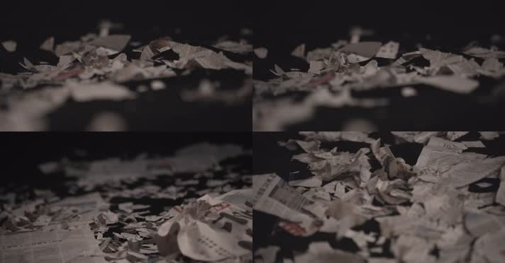 撕碎的报纸纸屑