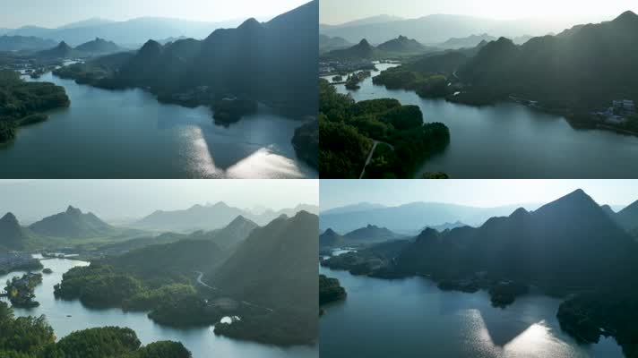 4K航拍上林金莲湖风光