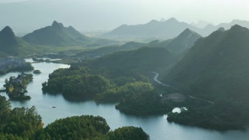 4K航拍上林金莲湖风光