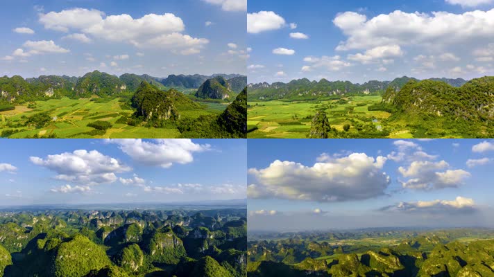 4K延时航拍崇左扶绥白头叶猴自然保护区