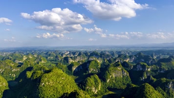 4K延时航拍崇左扶绥白头叶猴自然保护区