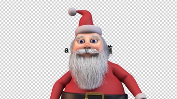 5款圣诞老人动画带通道 5款圣诞老人动画带通道