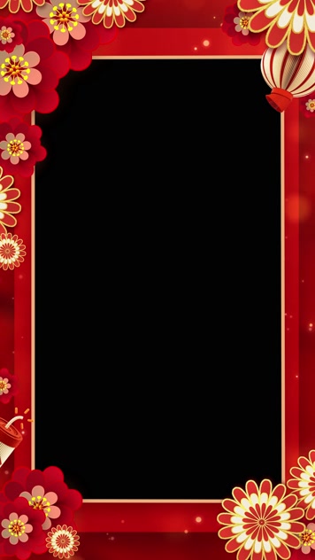 4K新年祝福边框 竖屏 4K新年祝福边框 竖屏