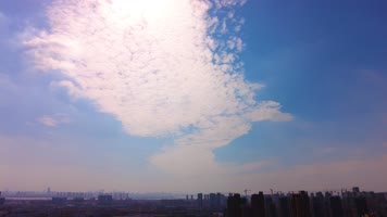 城市蓝天白云风景延时摄影视频素材7分钟_1