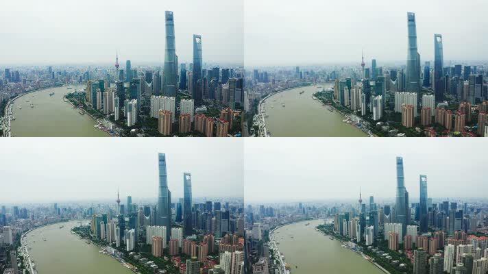 黄浦江_V1-0012航拍魔都建筑和黄浦江