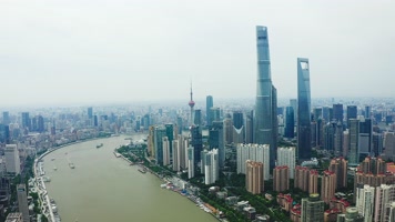 黄浦江_V1-0012航拍魔都建筑和黄浦江