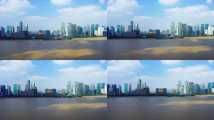景观阳台_V1-0045钱塘江两岸的现代化城市风貌
