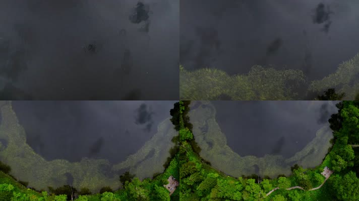 长白山_V1-0139原始密林中的圆形湖泊