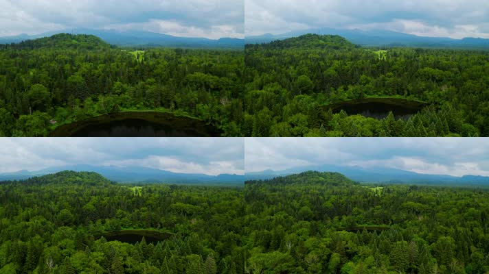 长白山_V1-0149原始密林中的圆形湖泊