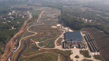 4K航拍桂平南木江沿岸一镜到底H