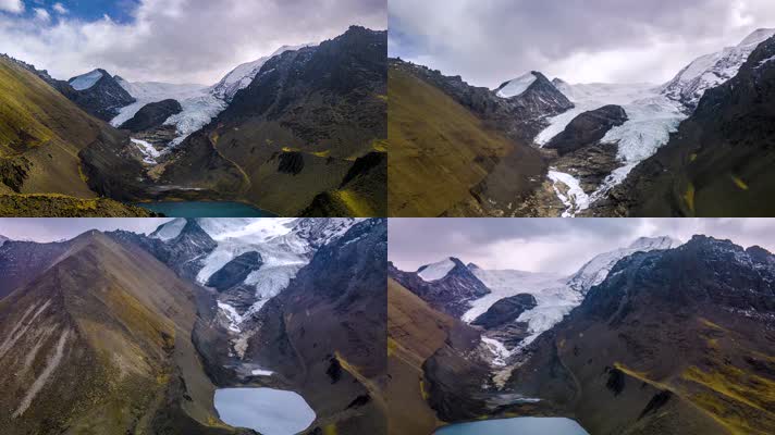 4K延时航拍西藏山南卡若拉冰川