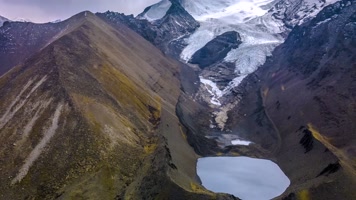 4K延时航拍西藏山南卡若拉冰川