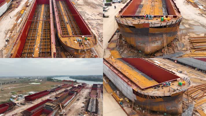 4KL航拍桂平宏信船舶