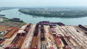 4K航拍桂平郁江风光