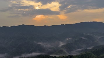 4K延时航拍湖南郴州小东江下午起雾