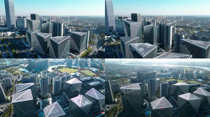【4K60帧】上海城市高楼大厦航拍