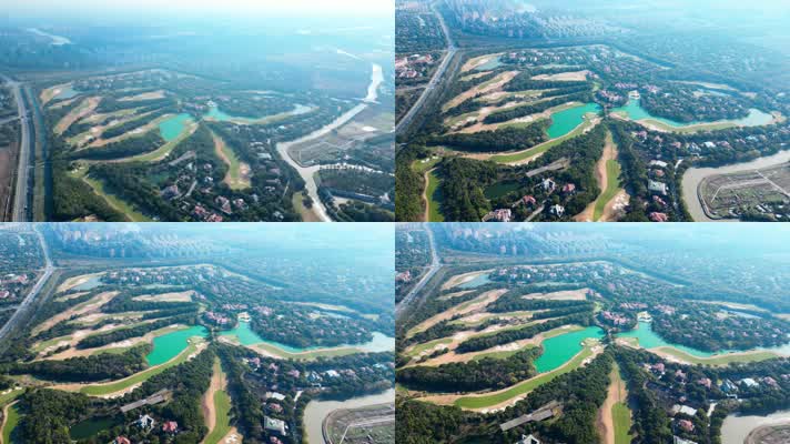 【4K60帧】上海松江高尔夫度假区航拍