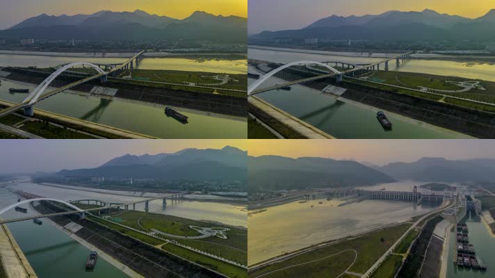 4K延时航拍广西桂平大藤峡水利枢纽